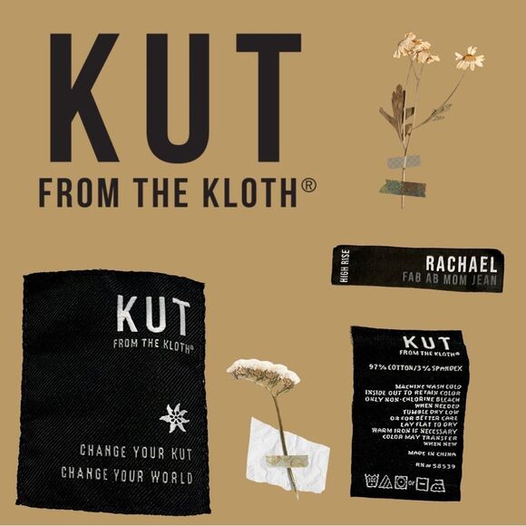 KUT From The Kloth Mom Jeans 8 Rachel High Rise Fab Ab  Raw Hem White - Picture 14 of 14